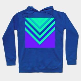 Cyan & Violet Chevron Hoodie